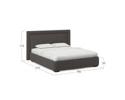 Кровать двуспальная MOON 1002, серо-коричневый