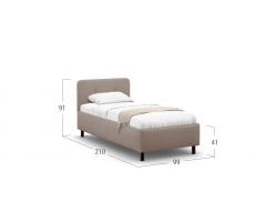 Кровать односпальная Clarissa Модель 1232, светло-коричневый