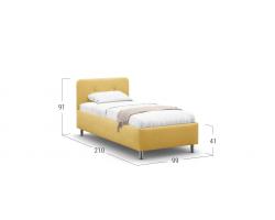 Кровать односпальная Clarissa Модель 1232, желтый
