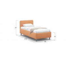 Кровать односпальная Clarissa Модель 1232, оранжевый