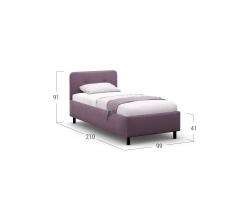 Кровать односпальная Clarissa Модель 1232, фиолетовый